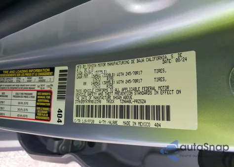 2024 Toyota Tacoma Sr5 2Wd z USA, uszkodzony, nr VIN 3TMKB5FN7RM012398